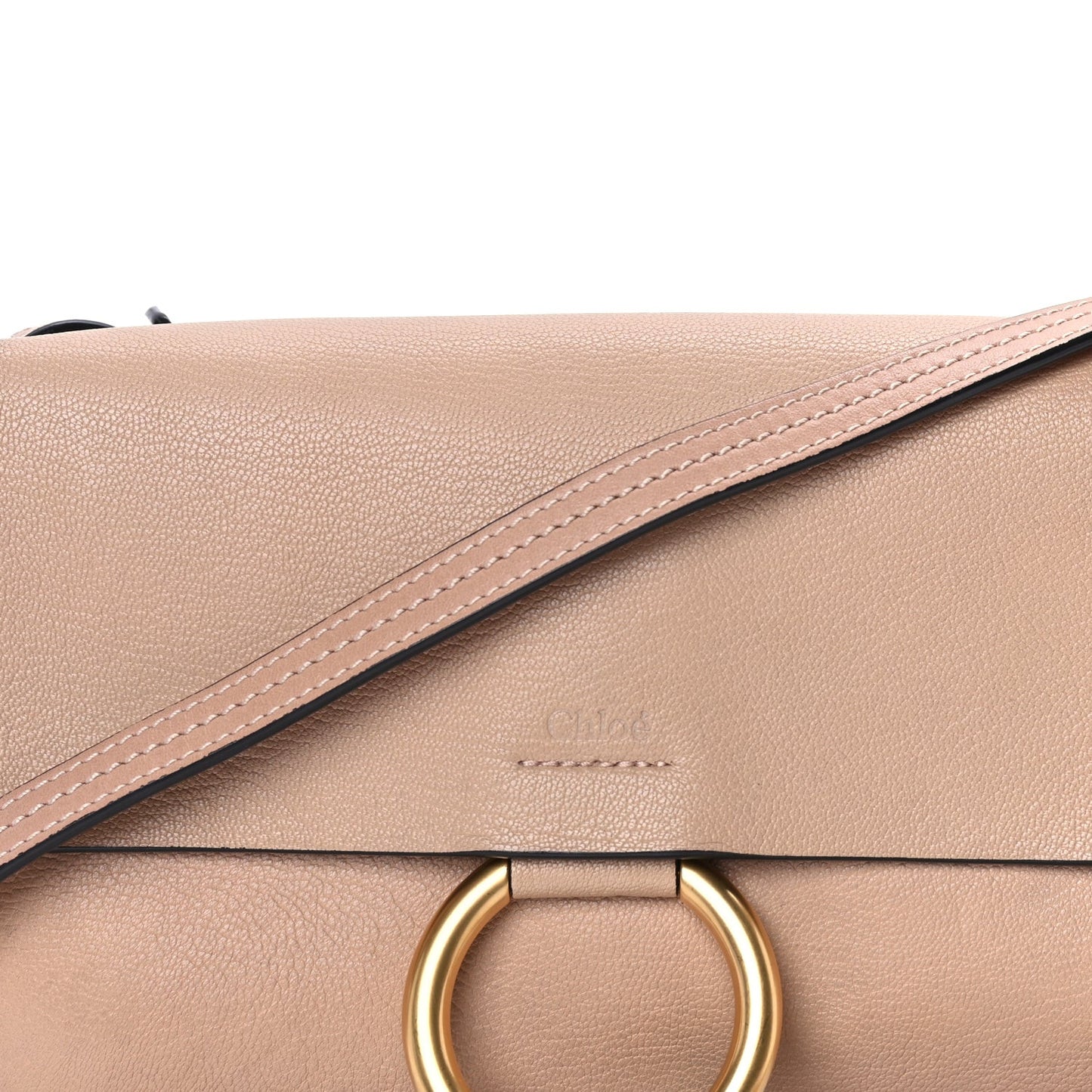 Goatskin Small Faye Shoulder Bag  Biscotti Beige
