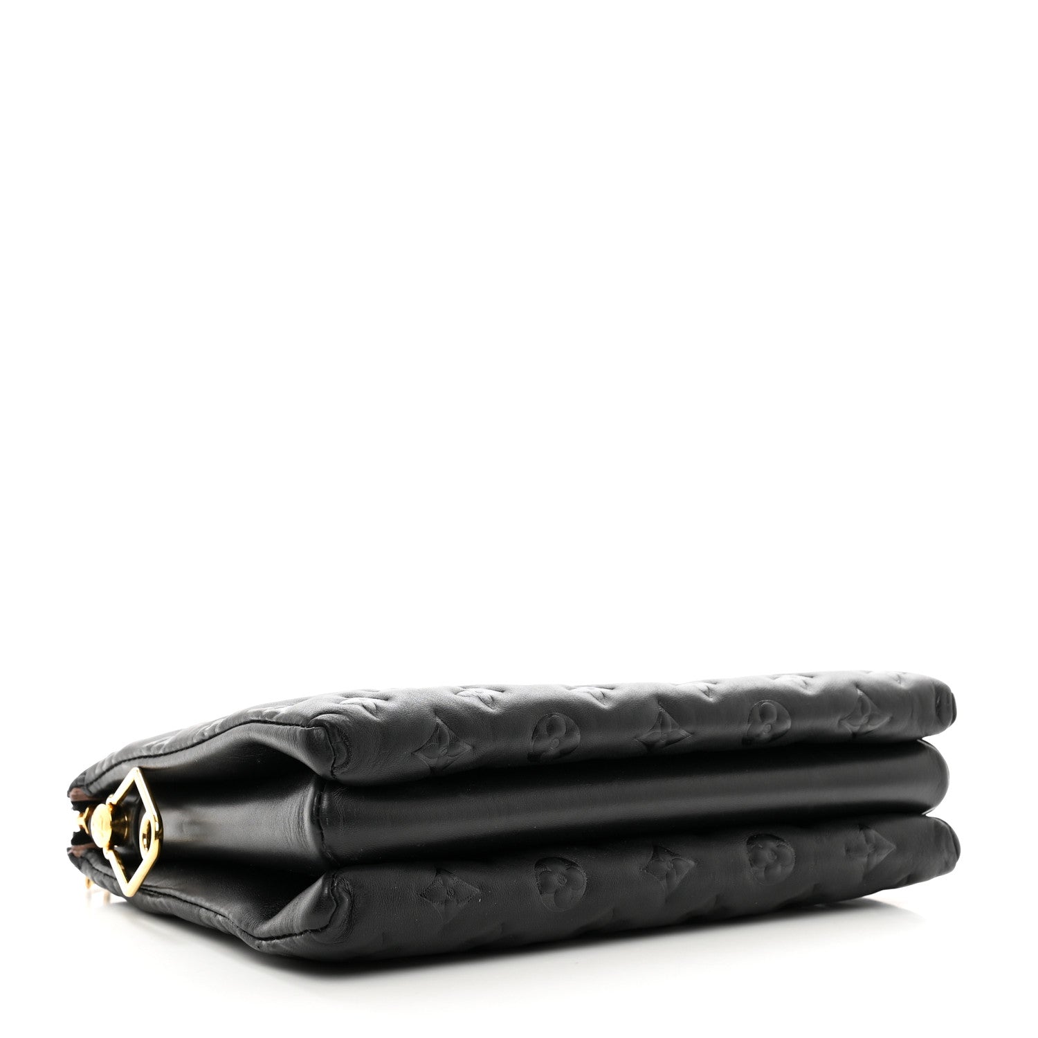 Louis Vuitton Lambskin Embossed Monogram Coussin PM Black 4 of 10