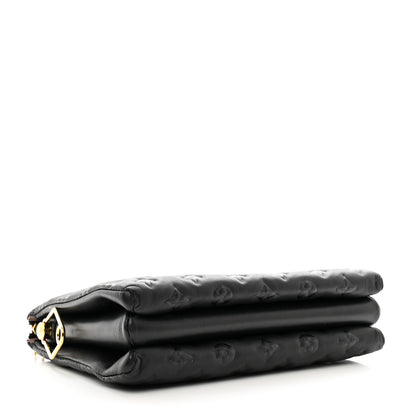 Louis Vuitton Lambskin Embossed Monogram Coussin PM Black 4 of 10