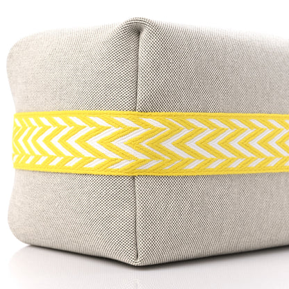 Hermes Canvas Large Bride-A-Brac Pouch Jaune Citron 7 of 9