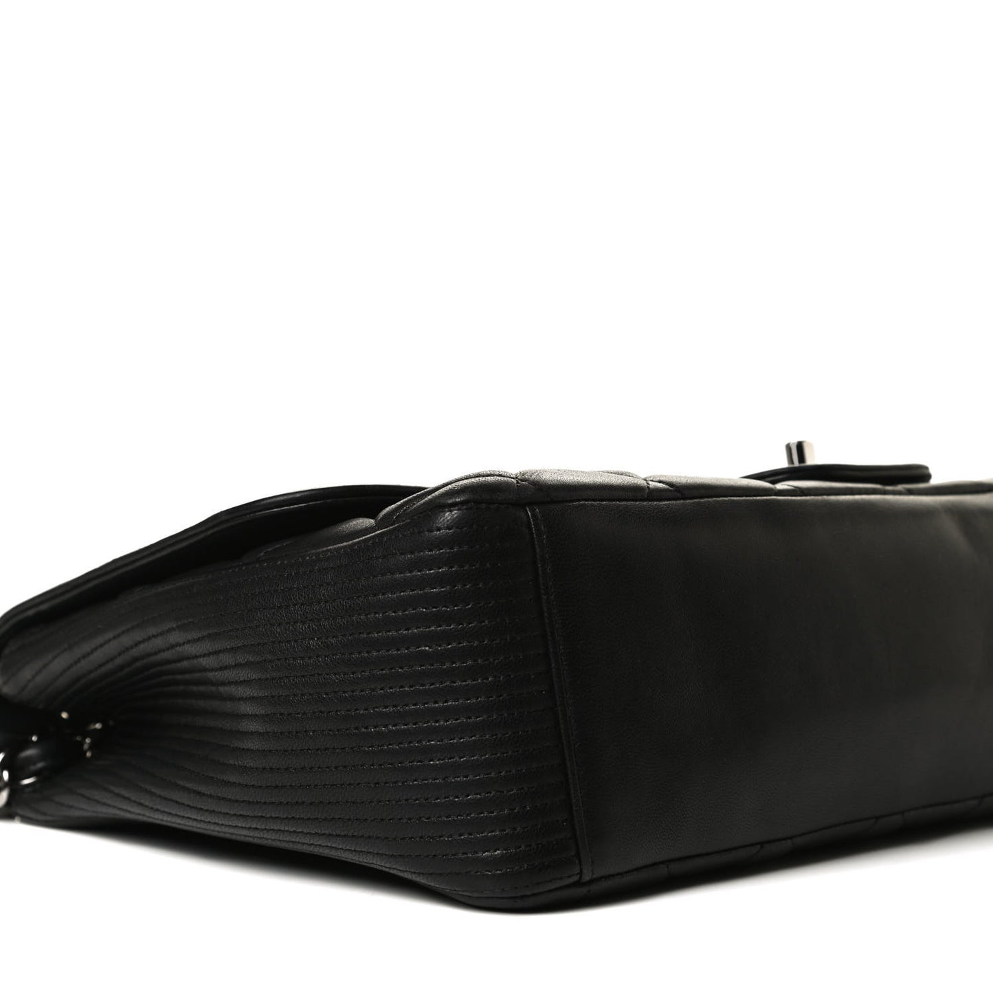 Lambskin Quilted Large Coco Rider Flap Black