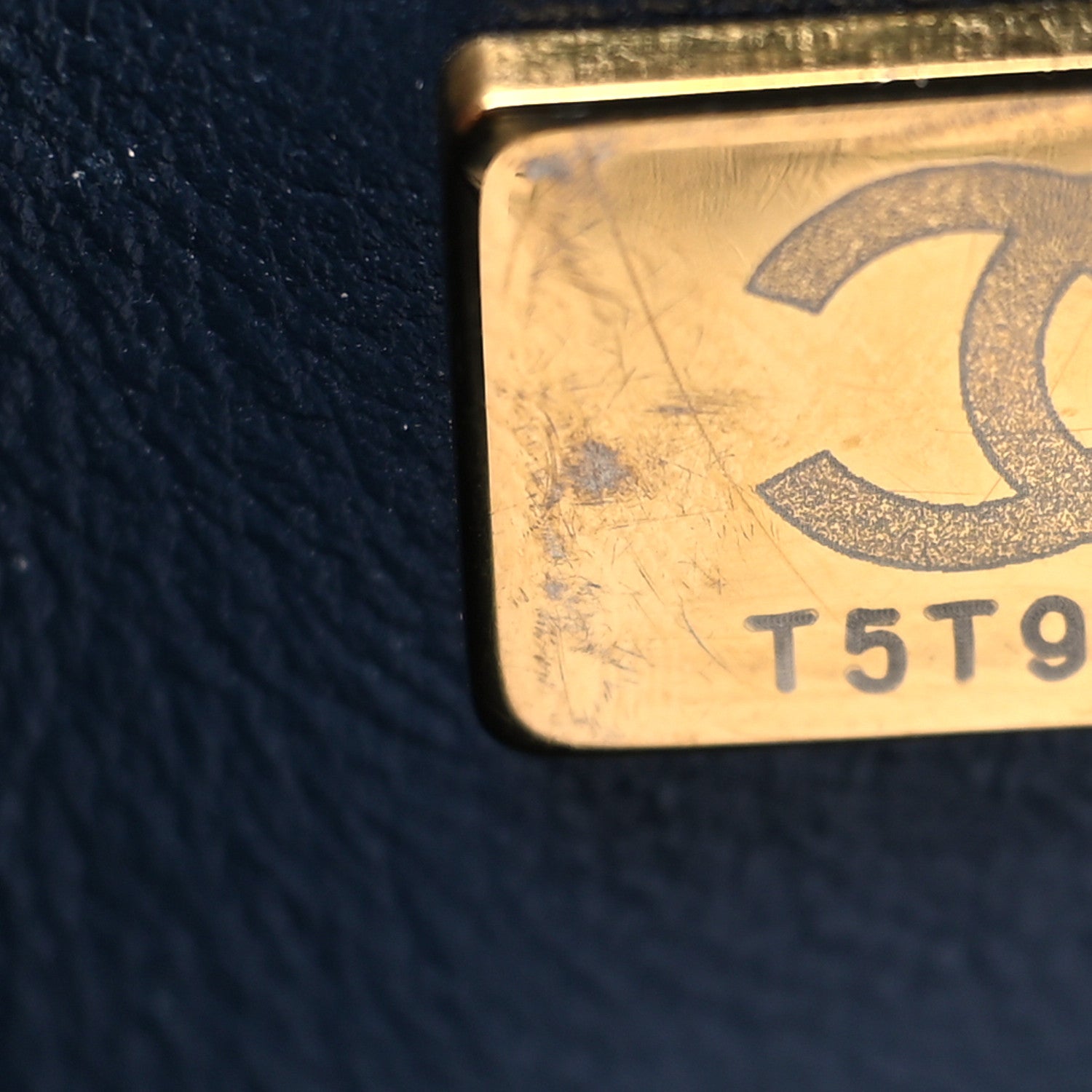 Chanel Printed Denim Quilted Mini Rectangular Flap Dark Blue 7 of 12