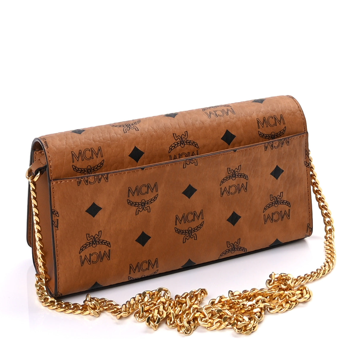 MCM Visetos Monogram Aren Crossbody Bag Cognac 2 of 8