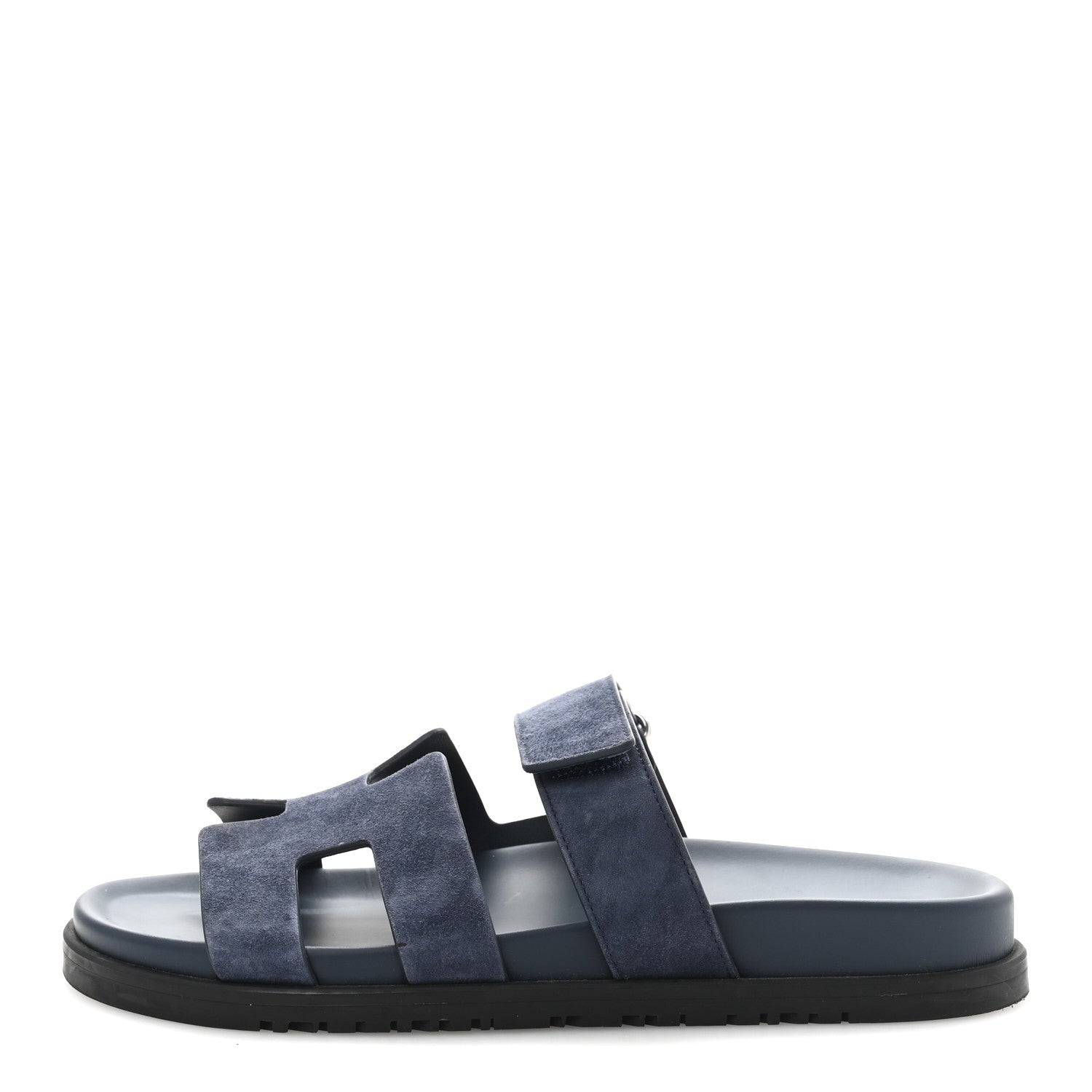 Hermes Suede Goatskin Womens Chypre Sandals 38 Bleu Celeste 1 of 9