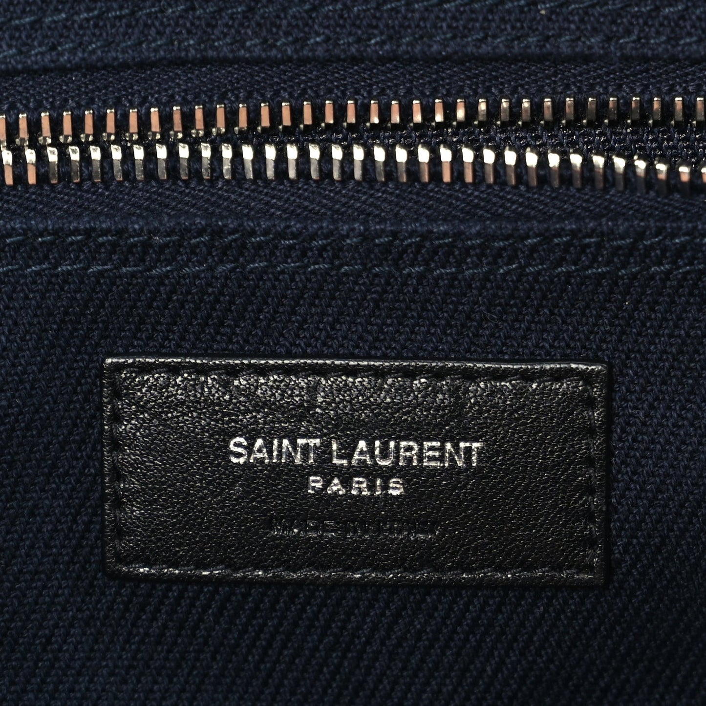 Canvas Calfskin Rive Gauche North South Noe Tote Navy Black