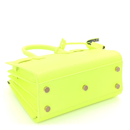 Saint Laurent Calfskin Nano Sac De Jour Neon Yellow 3 of 7