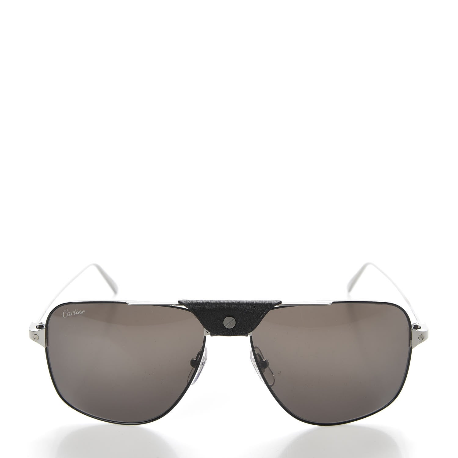 Cartier Ruthenium Santos De Aviator Sunglasses Grey 2 of 8
