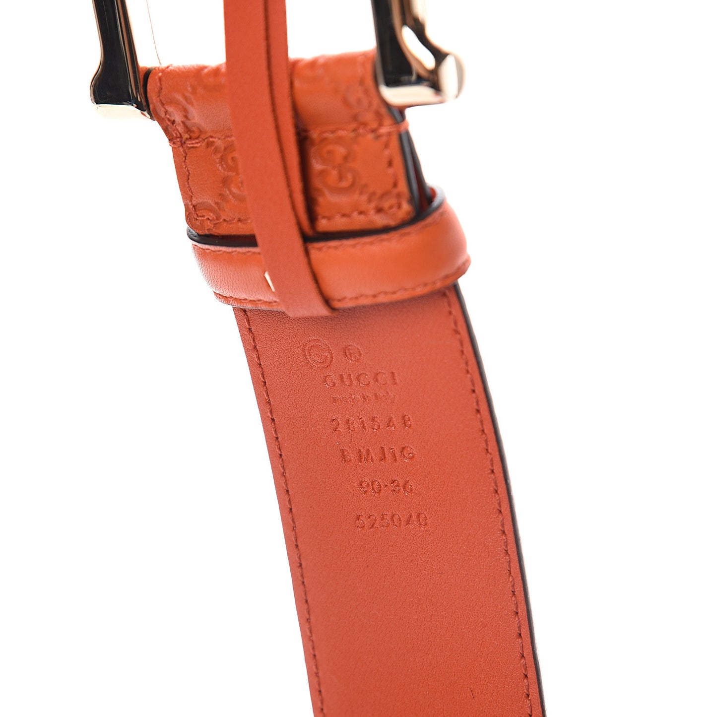 Soft Microguccissima 40mm Belt 90 36 Sun Orange