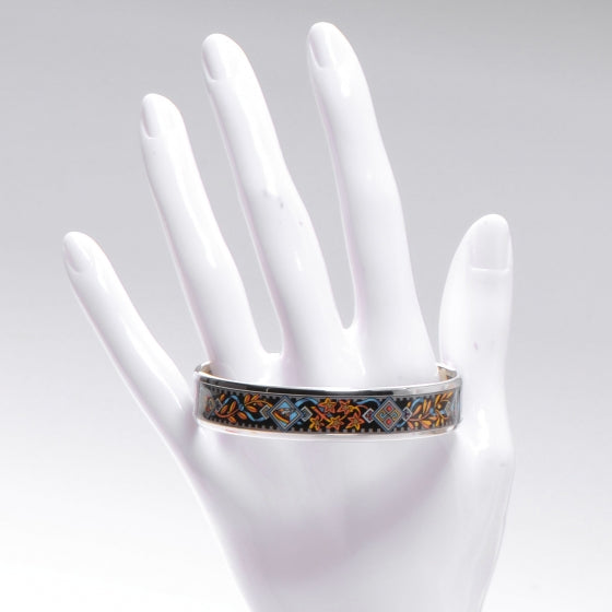 Enamel Printed Musique des Dieux Medium Bracelet 65 Bleu