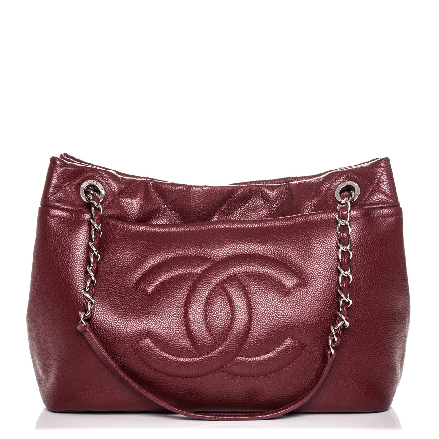 Caviar Timeless CC Soft Tote Dark Red