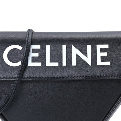 Celine Smooth Calfskin Triangle Crossbody Bag Black 5 of 7