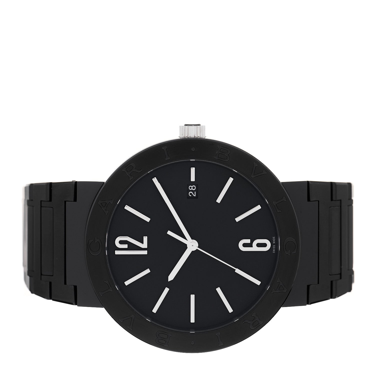 Bulgari Stainless Steel 41mm Automatic Watch Black 2 of 4