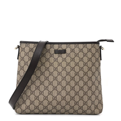 Gucci GG Plus Monogram Medium Flat Messenger Bag Dark Brown 1 of 7