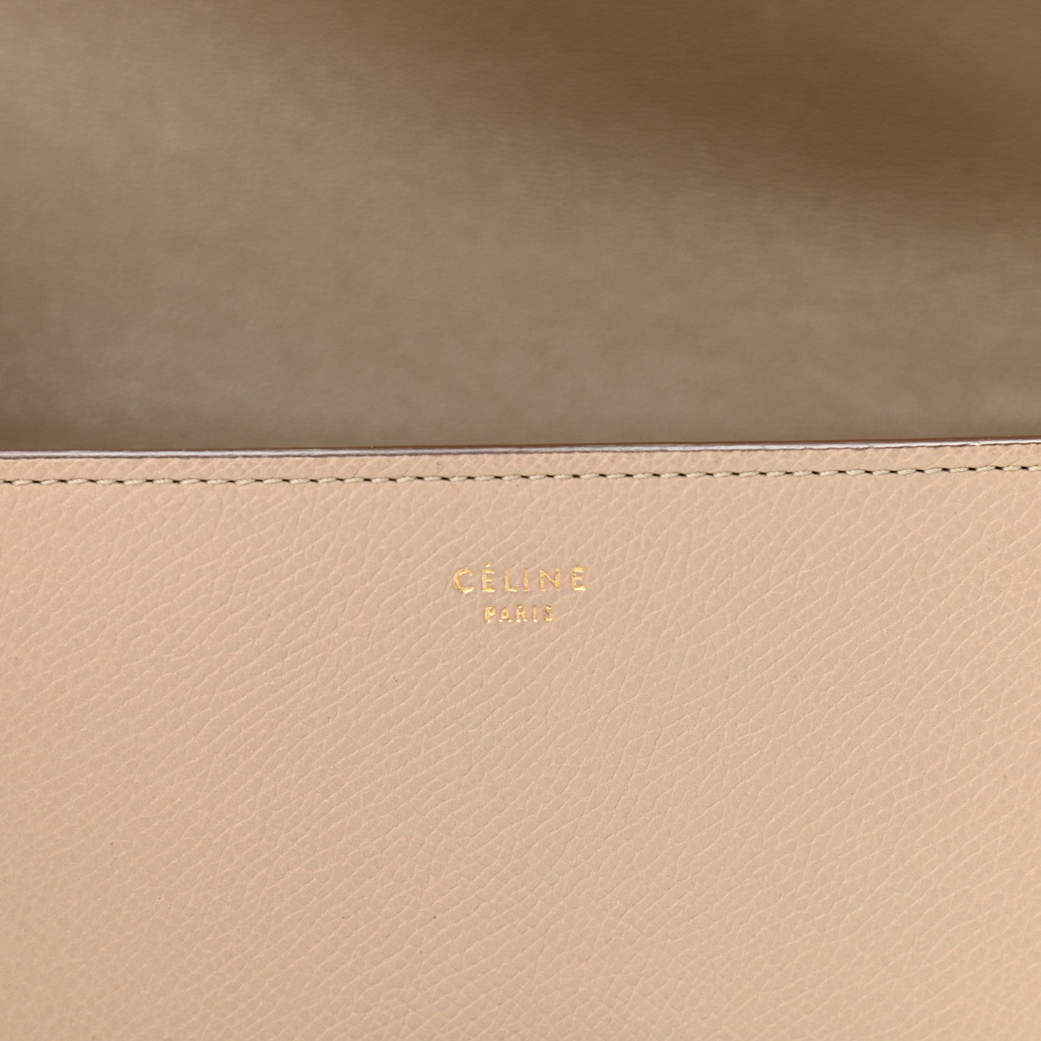 Celine Baby Grained Calfskin Medium Symmetrical Bag Taupe 7 of 15