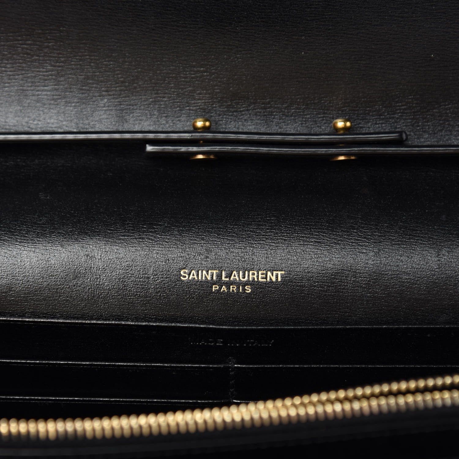 Saint Laurent Smooth Calfskin Monogram Sulpice Chain Wallet Black 8 of 11