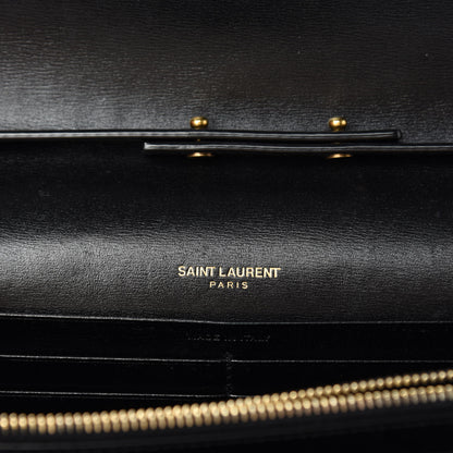 Saint Laurent Smooth Calfskin Monogram Sulpice Chain Wallet Black 8 of 11