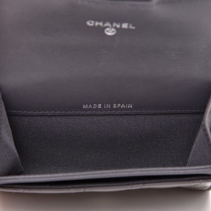 Chanel Patent Quilted Flap Card Holder Dark Grey 5 of 8