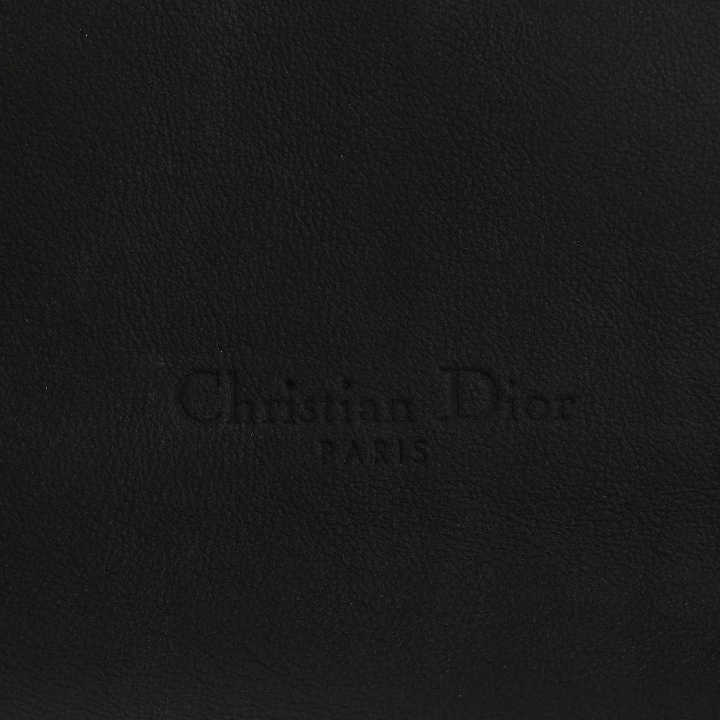 Ultra Matte Calfskin Saddle Chain Wallet Pouch Black