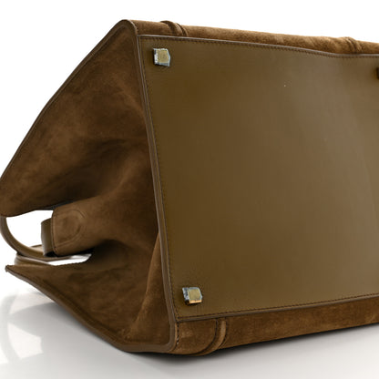 Celine Suede Medium Phantom Luggage Olive 9 of 10