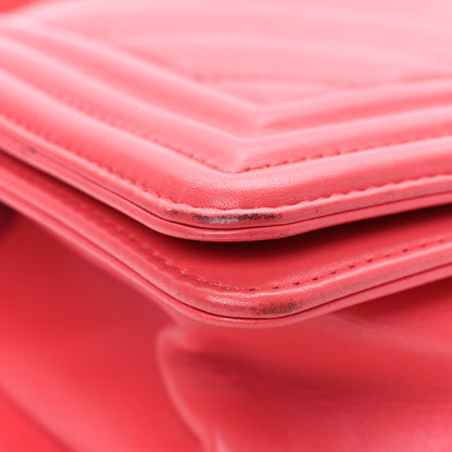 Chanel Calfskin Chevron Quilted Small Boy Flap Pink 17 of 17