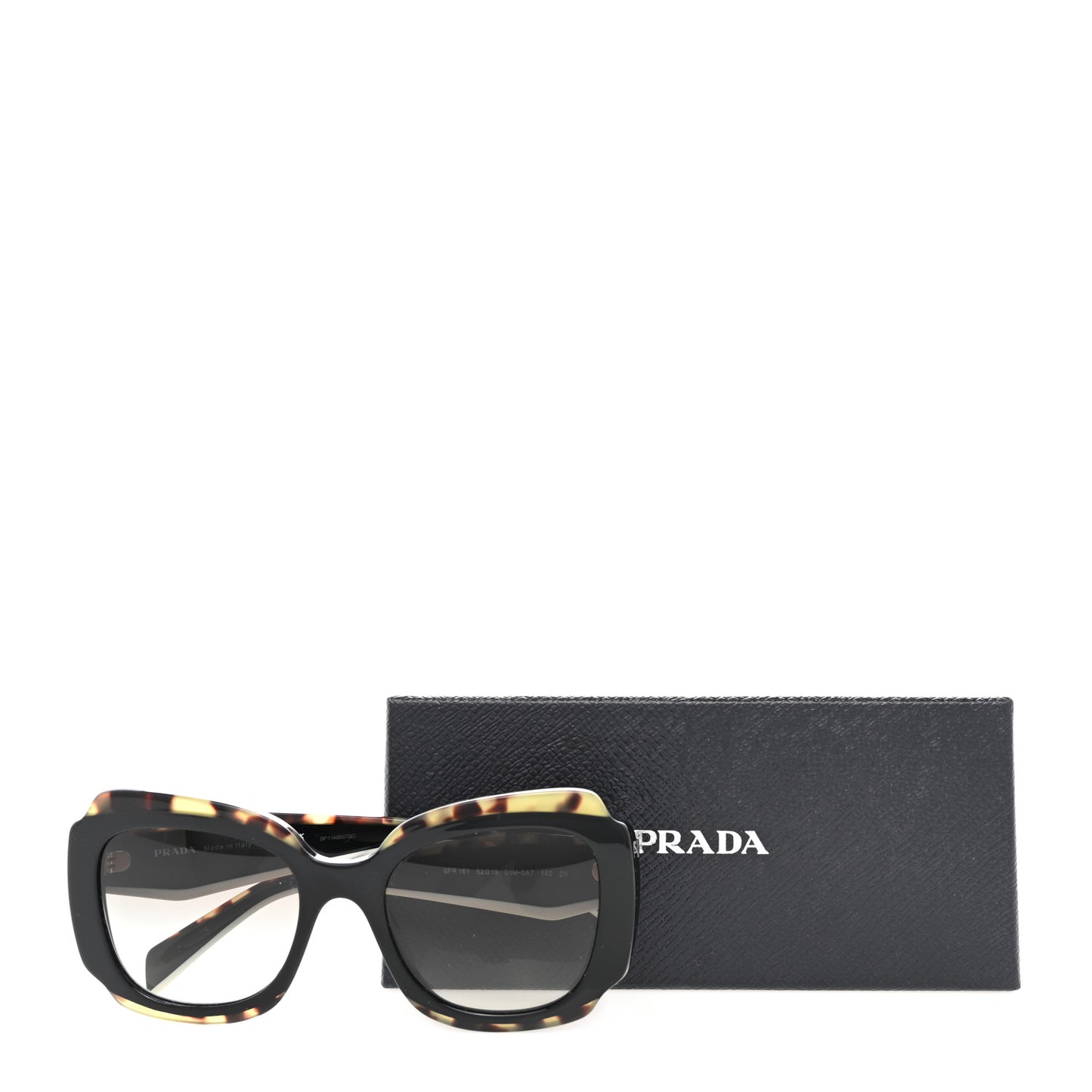 Acetate Square Sunglasses SPR 16Y Black Havana