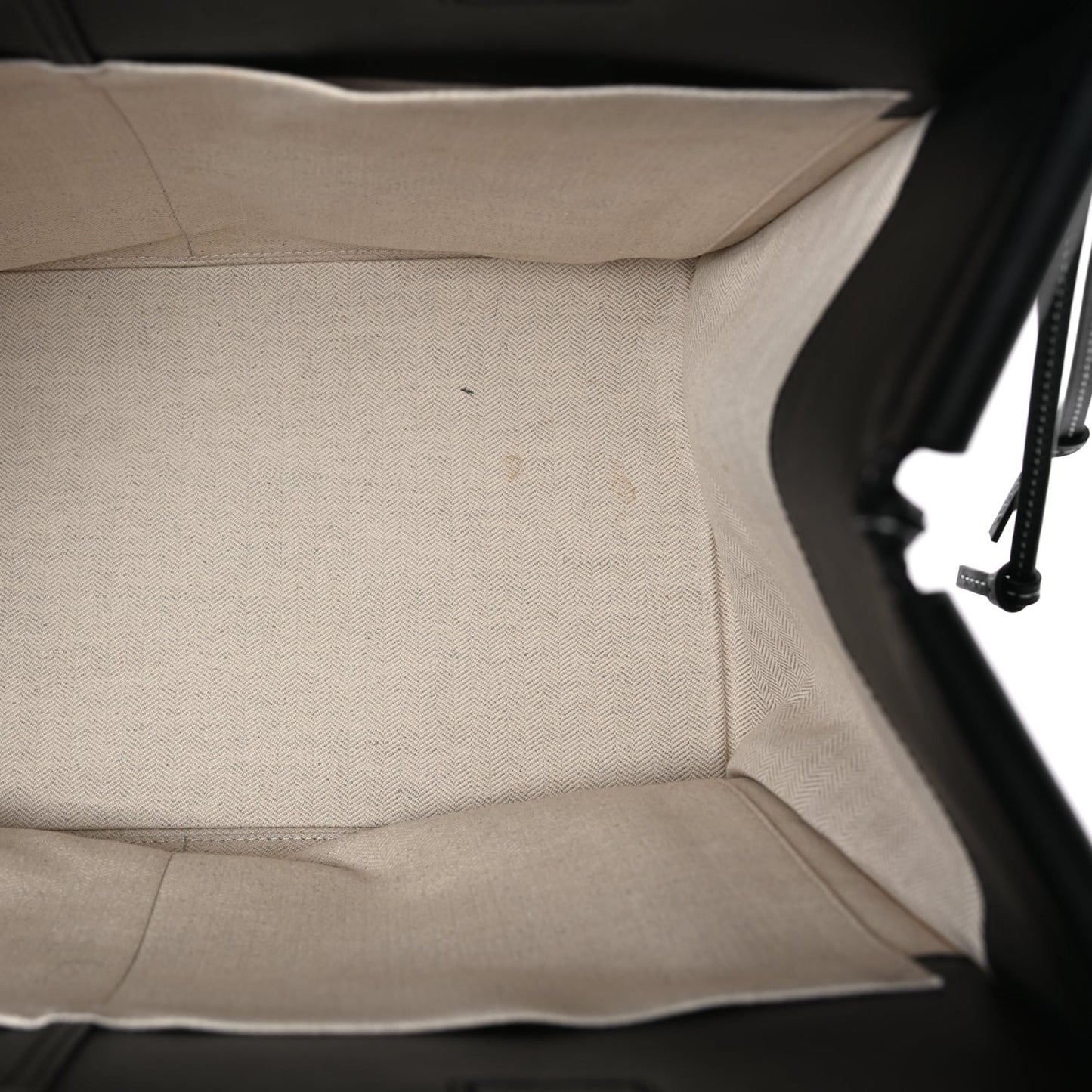 Grained Calfskin Small Cushion Tote Black