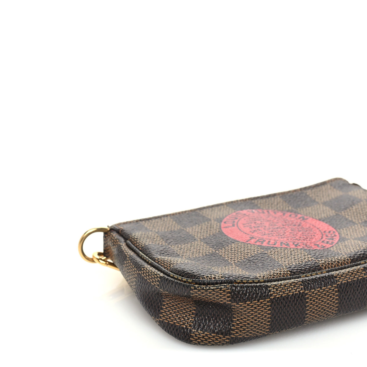 Louis Vuitton Damier Ebene Complice Trunks and Bags Mini Pochette Accessories Red 7 of 8