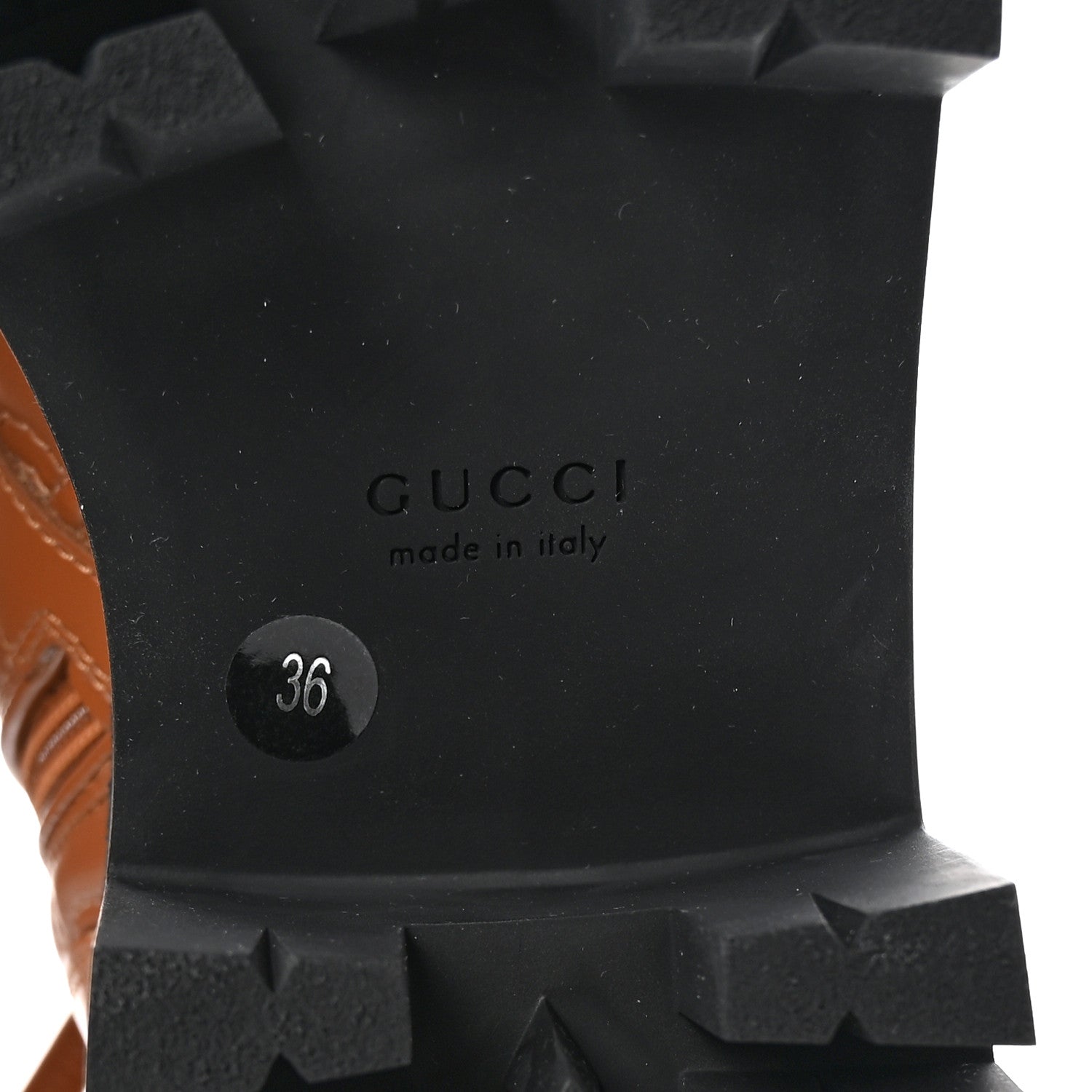 Gucci Cordovan Lux Nappa GG Matelasse Lace Up 60mm Combat Boots 36 Dark Hazel Brown 7 of 10