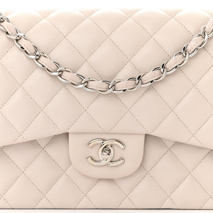 Chanel Caviar Quilted Jumbo Double Flap Ivory 8 of 11