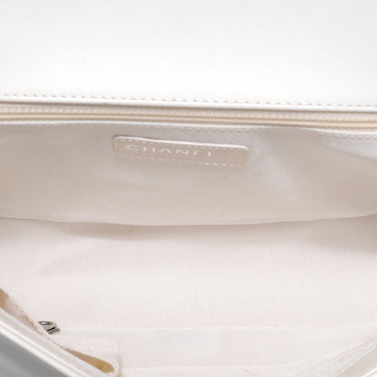 Chanel Lambskin Quilted Large Boy Flap Black White 5 of 7