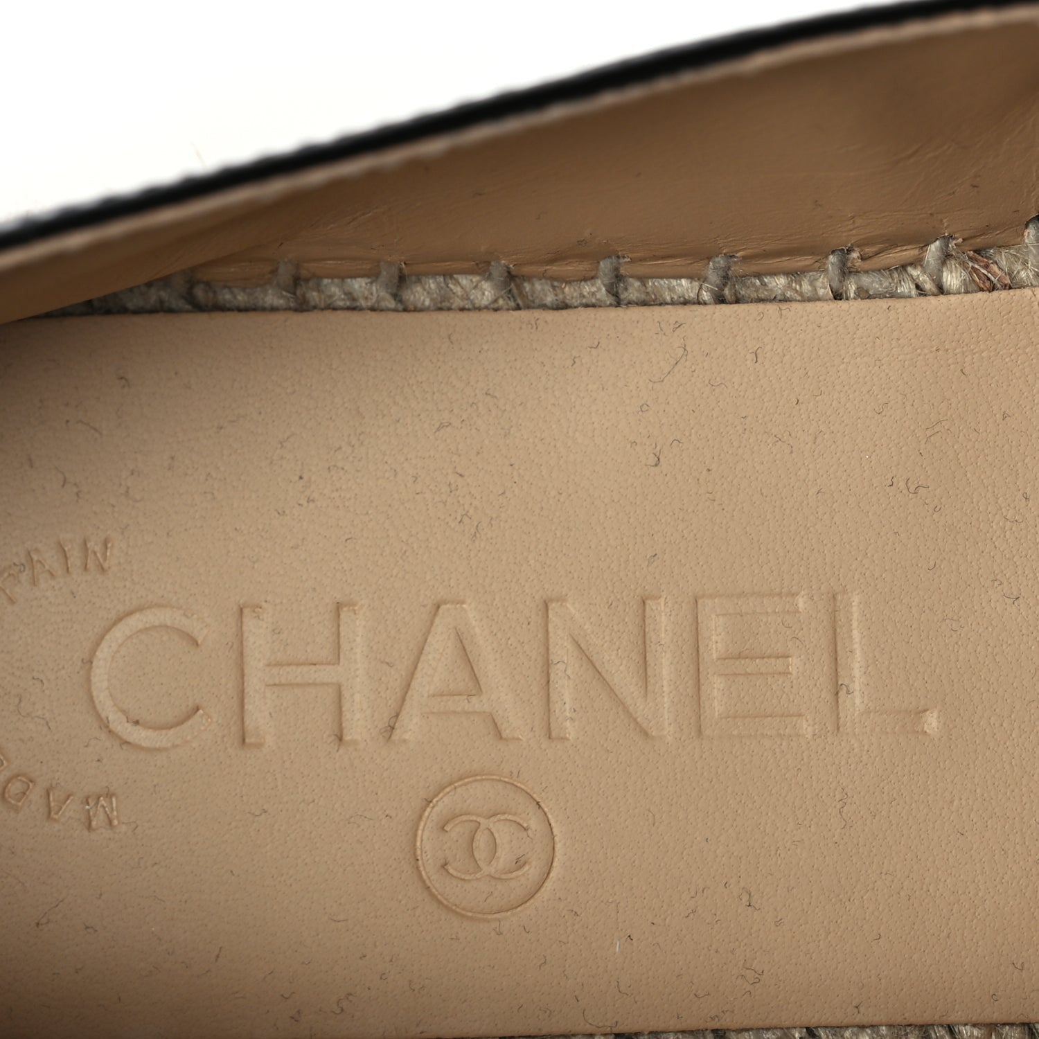 Chanel Patent Calfskin Metallic Goatskin CC Espadrilles 37 Black Silver 8 of 9