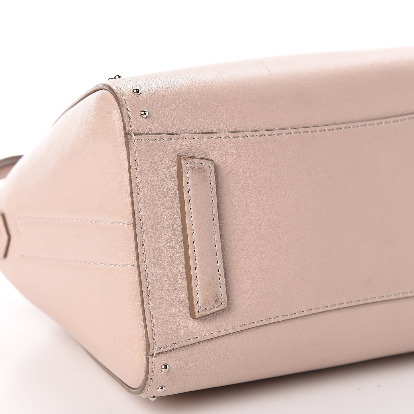 Calfskin Mini Studded Antigona Nude Pink