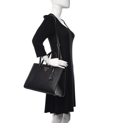 Prada Saffiano Soft Calfskin Tote Black 2 of 8