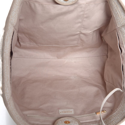 Chanel Canvas Extra Large Deauville Tote Light Beige 5 of 10