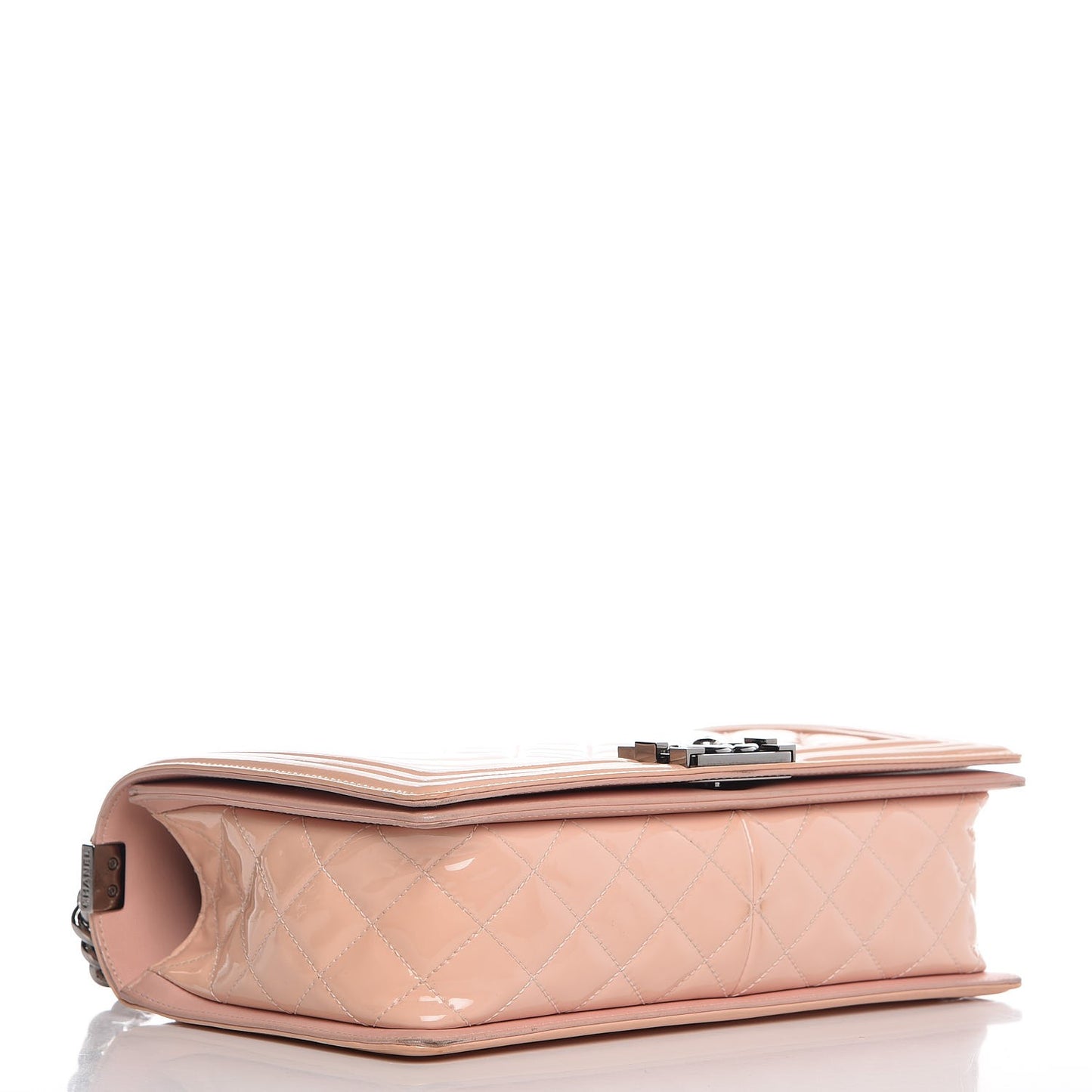 Patent Chevron New Medium Boy Flap Light Pink