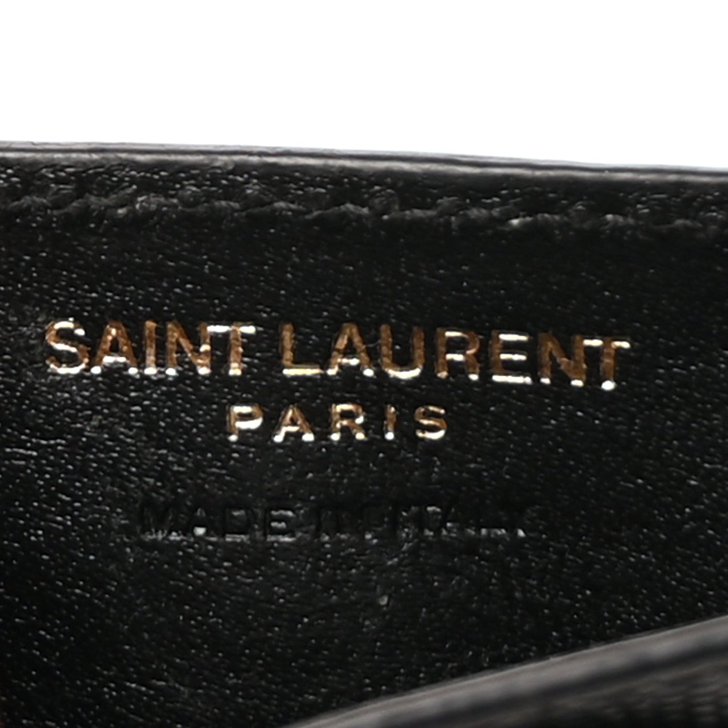 Grain De Poudre Matelasse Chevron Monogram Credit Card Case  Black