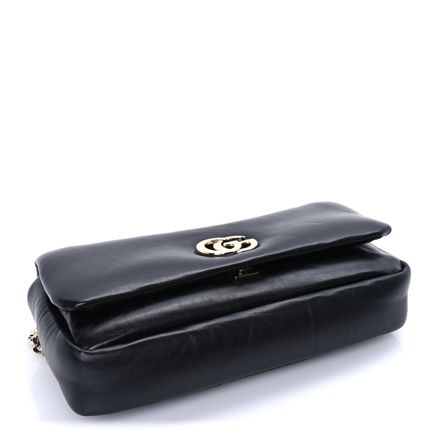 Gucci Lambskin Small GG Milano Top Handle Shoulder Bag Black 3 of 7