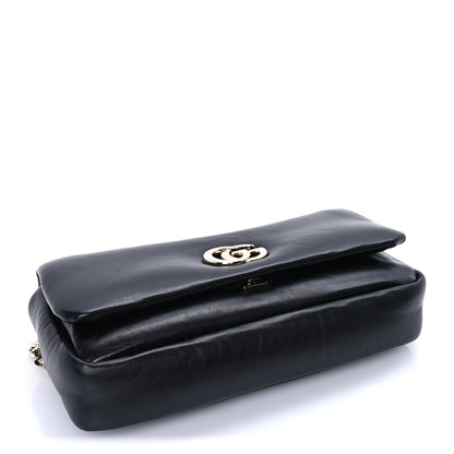 Gucci Lambskin Small GG Milano Top Handle Shoulder Bag Black 3 of 7