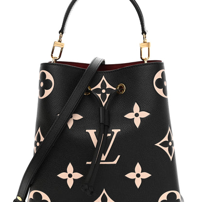 Louis Vuitton Empreinte Monogram Giant Neonoe MM Black Beige 10 of 13