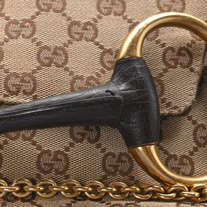 Gucci Monogram Horsebit Clutch Dark Brown 13 of 13