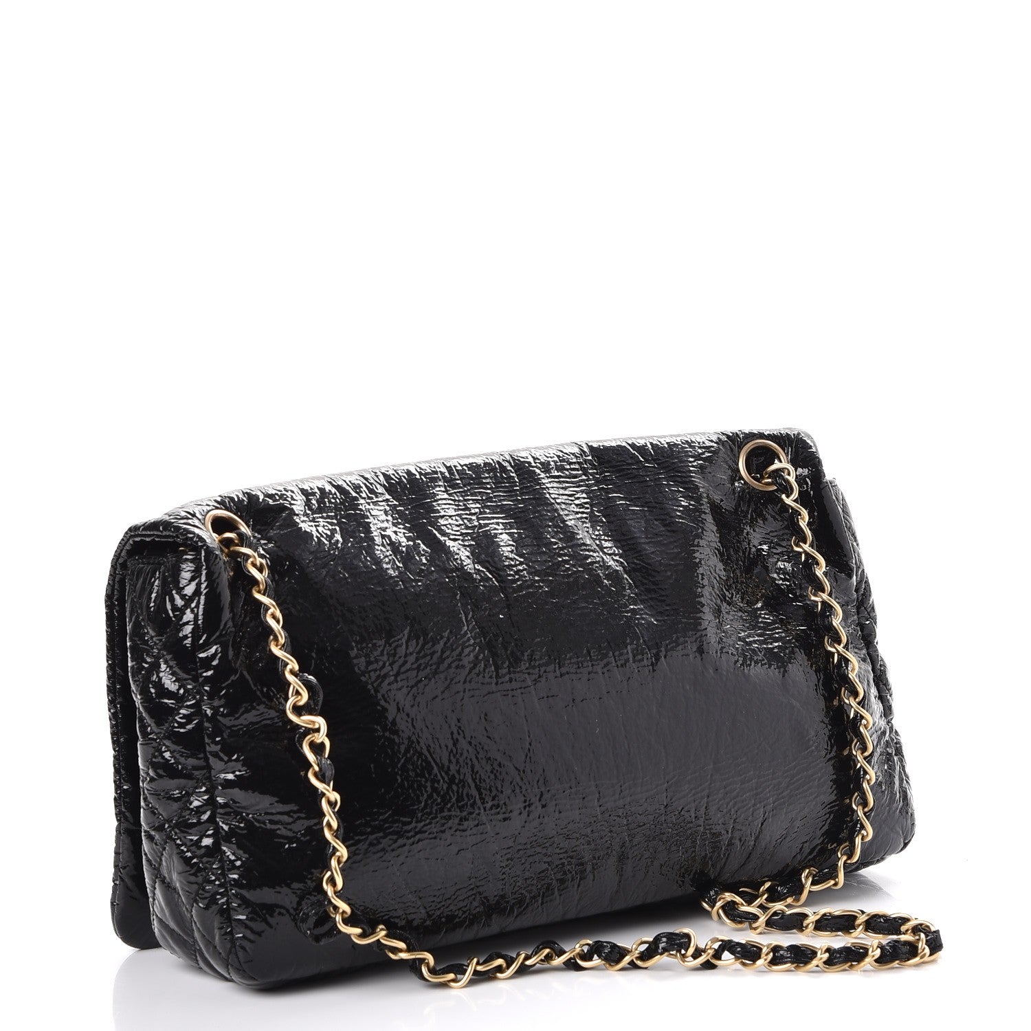 Chanel Vinyl Medium Rock and Chain Flap Black 3 of 9