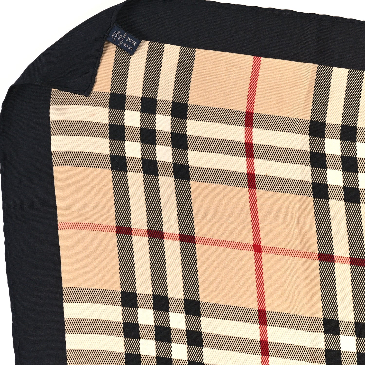 Burberry Silk House Check Square Scarf Beige Black 2 of 4