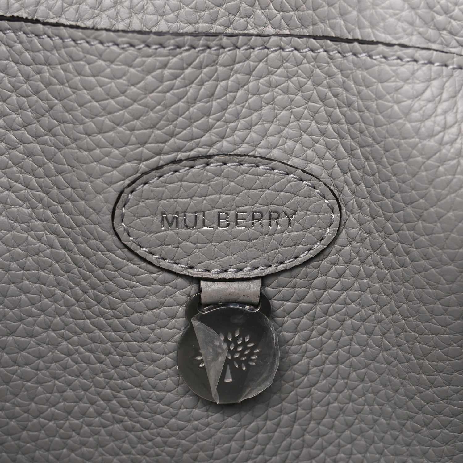 Mulberry Small Classic Grain Bayswater Pale Grey 9 of 10