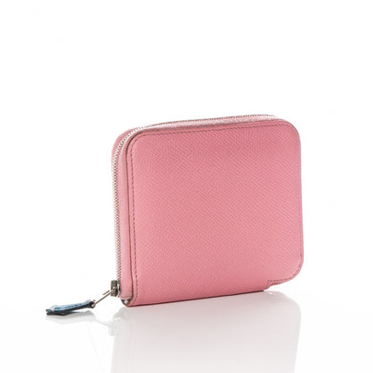 Hermes Epsom Silk'in Compact Wallet Rose Confetti Colvert 3 of 7