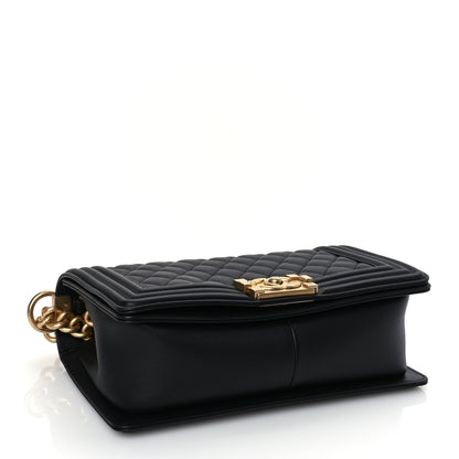 Chanel Calfskin Quilted Medium Boy Flap Black 3 of 9