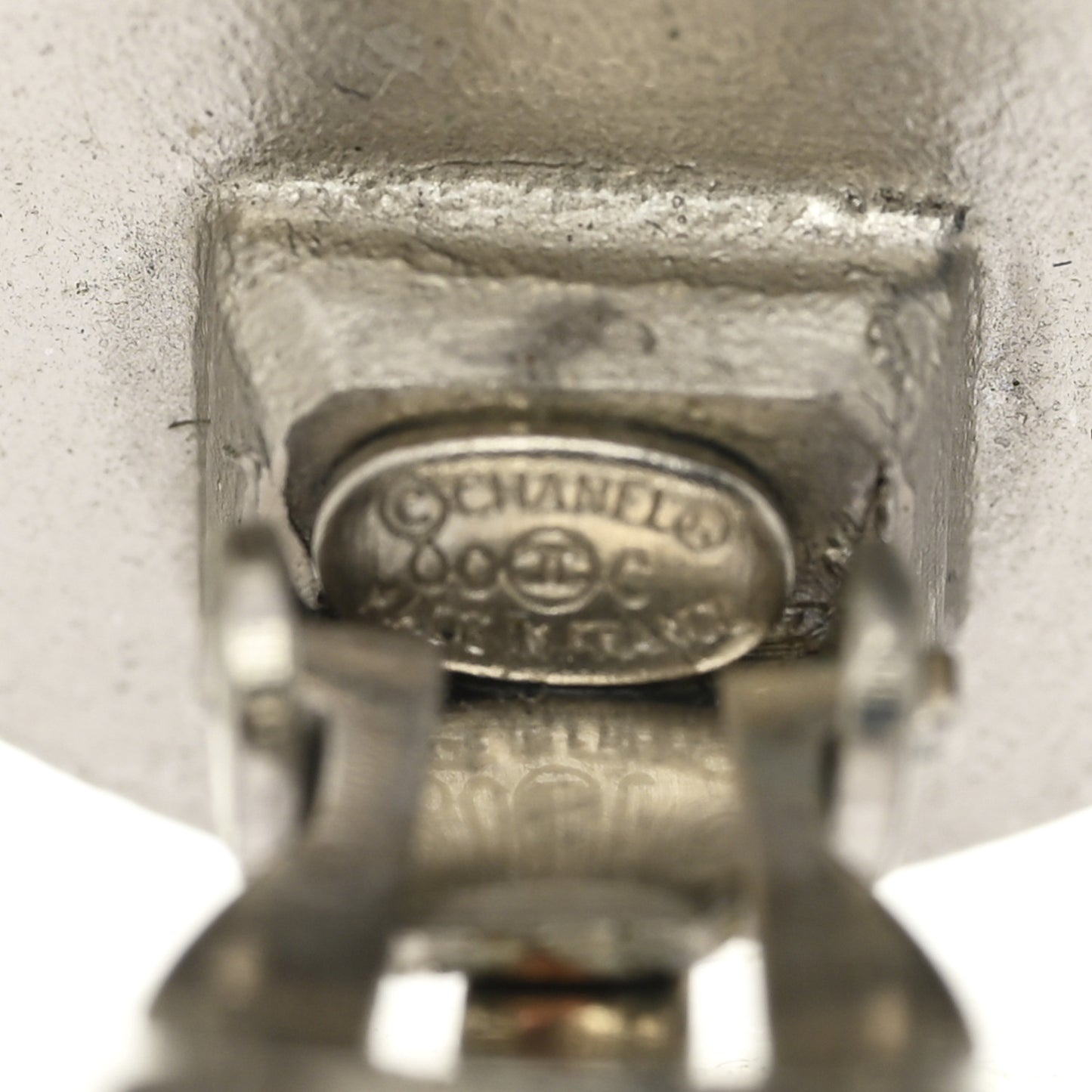 Logo Clip On Earrings Silver