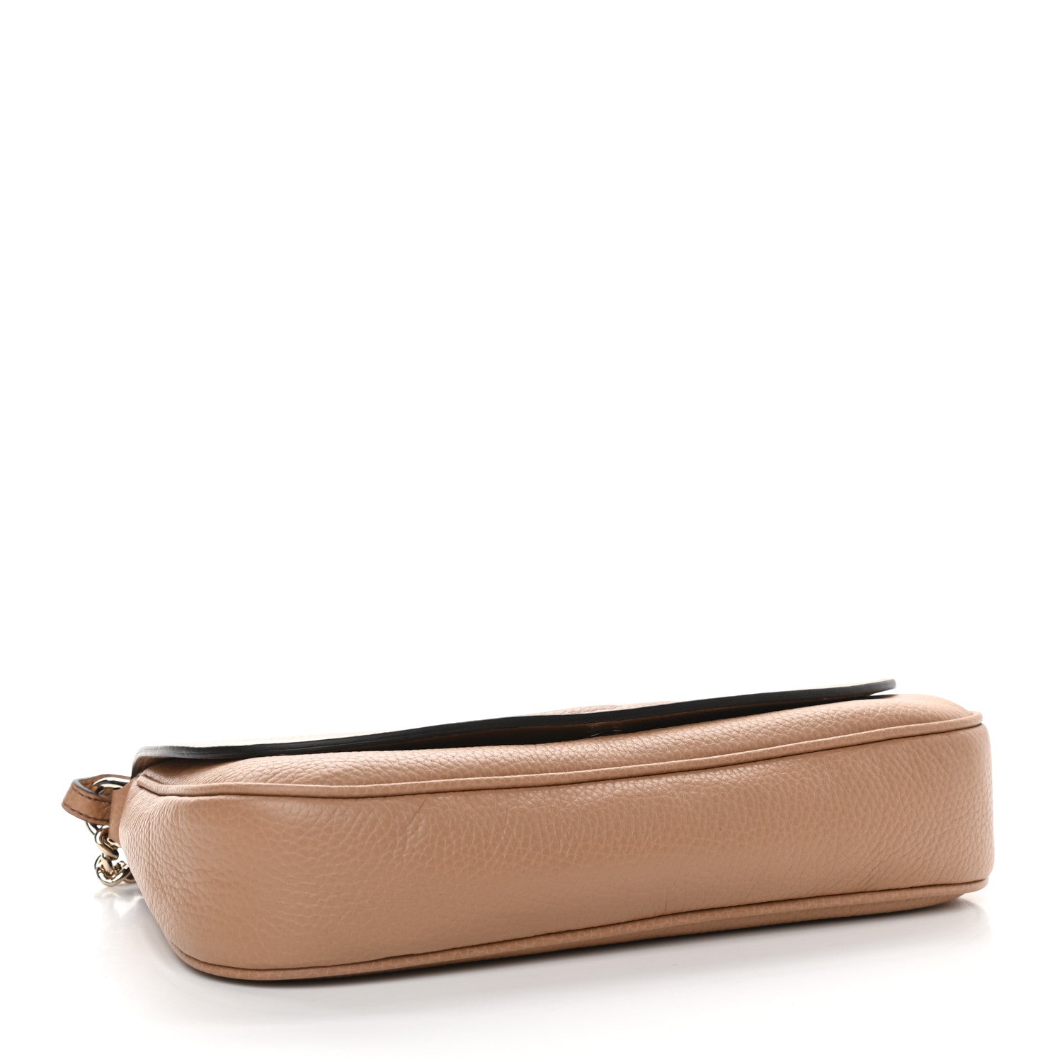 Gucci Pebbled Calfskin Medium Soho Flap Crossbody Camelia 4 of 9