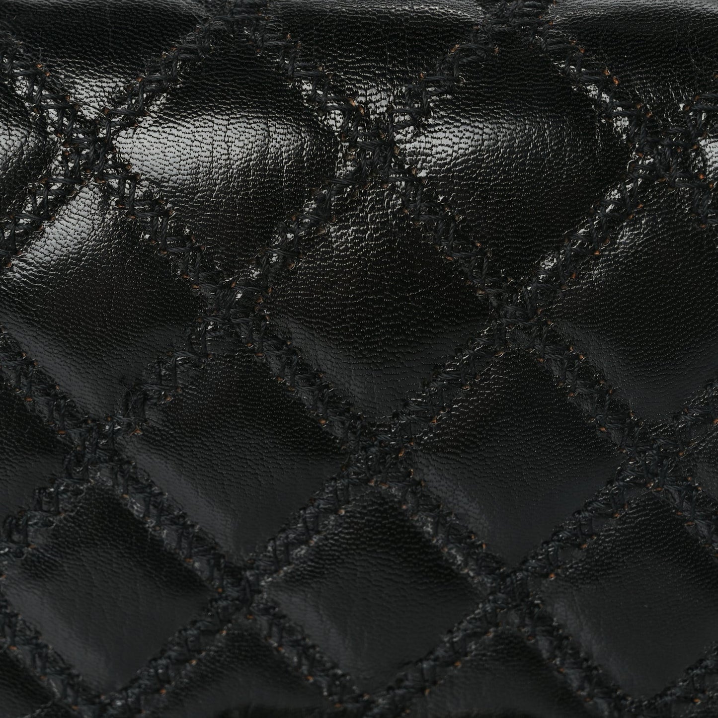Goatskin Quilted Medium Boy Top Handle Flap Black