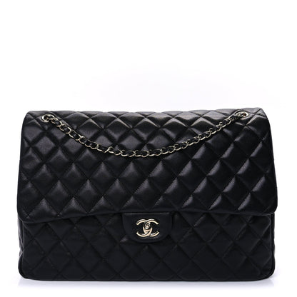 Chanel Caviar Quilted XXL Travel Flap Bag Black Black 1 of 8