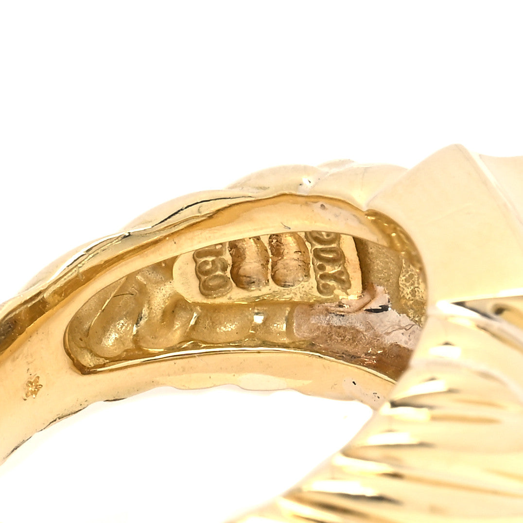 David Yurman 18K Yellow Gold Diamond Noblesse Ring 54 7 4 of 4